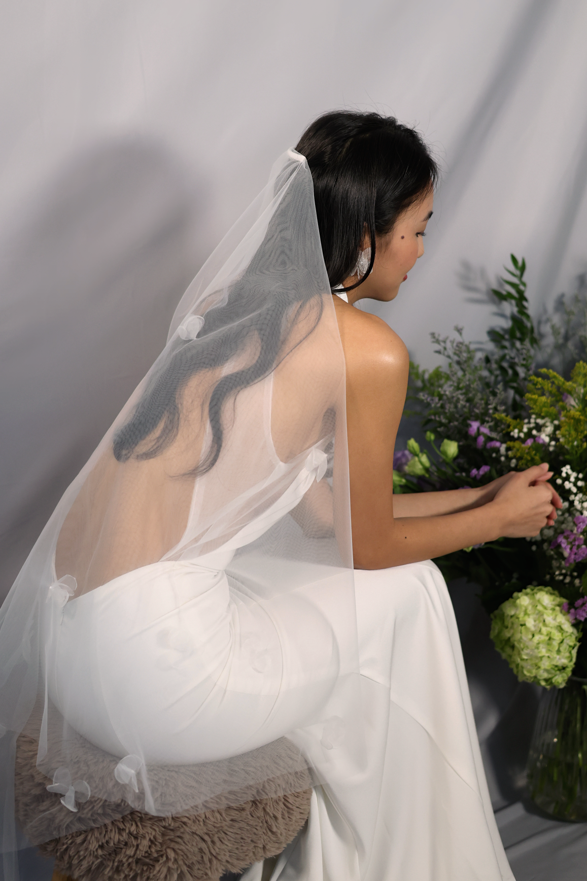 Isabelle Floral Veil | Bone & Grey Bridal Accessories