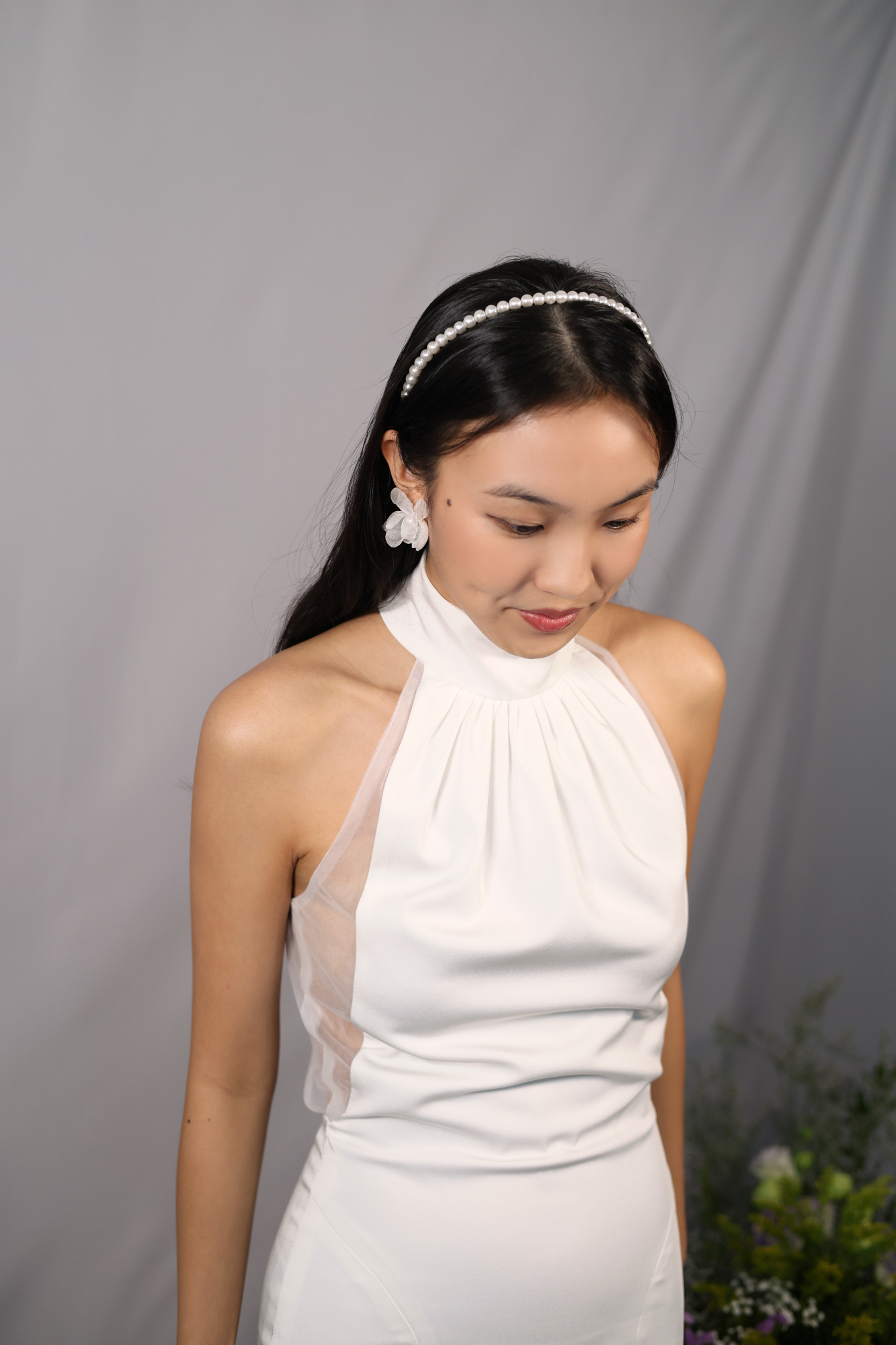 Cassie Pearl Headband | Bone & Grey Bridal Accessories