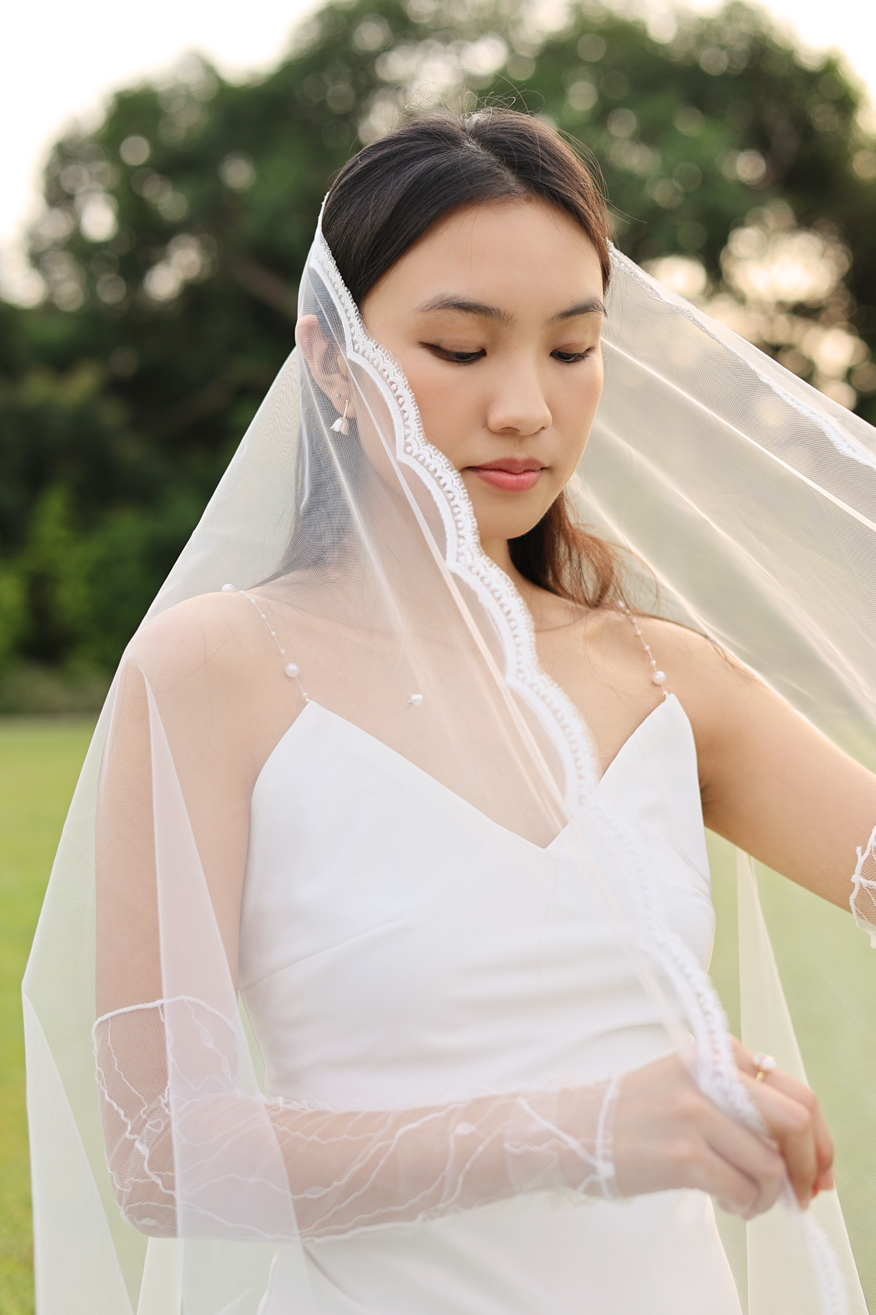 Charlotte Lace Veil | Bone & Grey Bridal Accessories