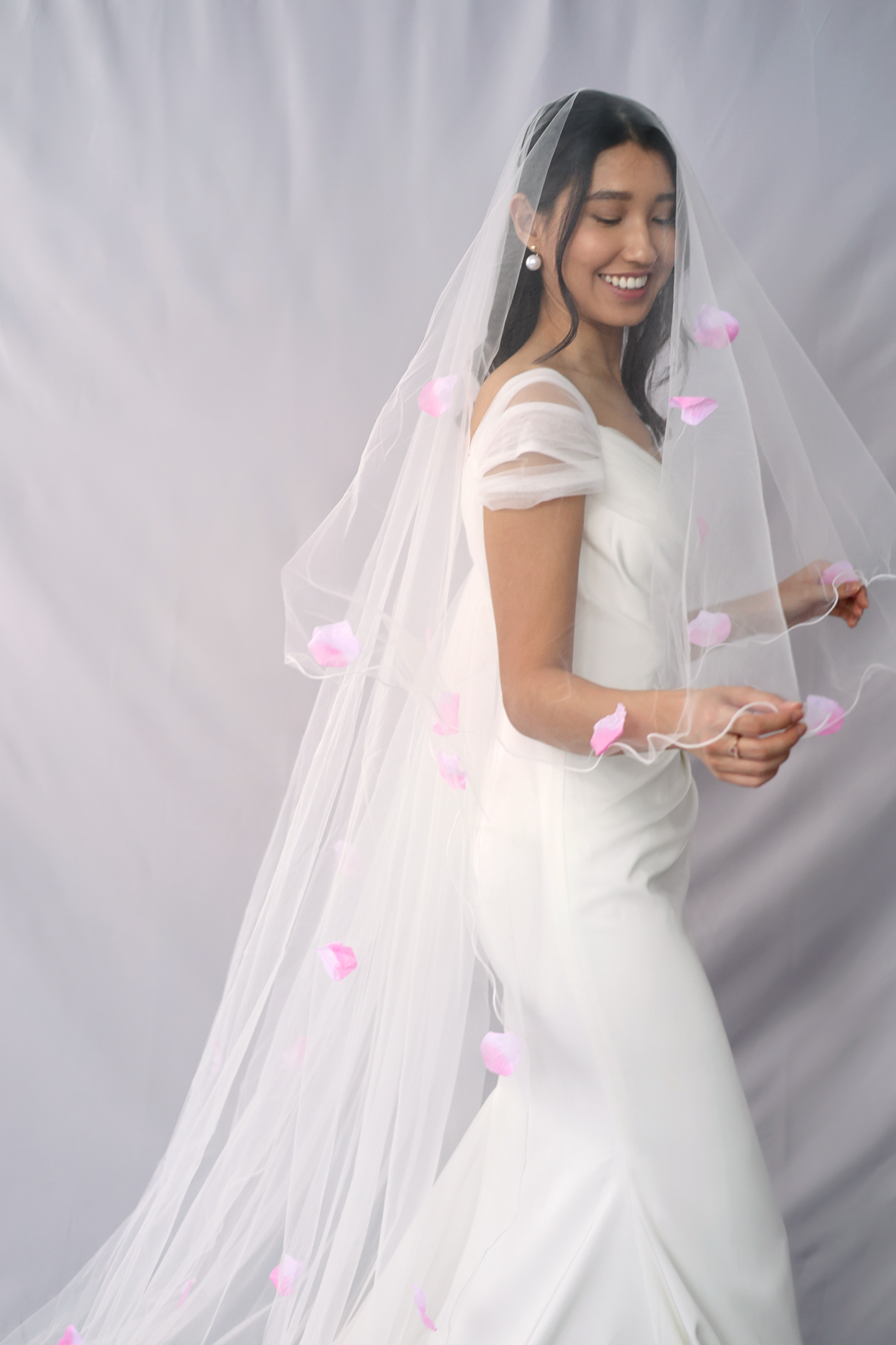 Maeve Floral Veil | Bone & Grey Bridal Accessories