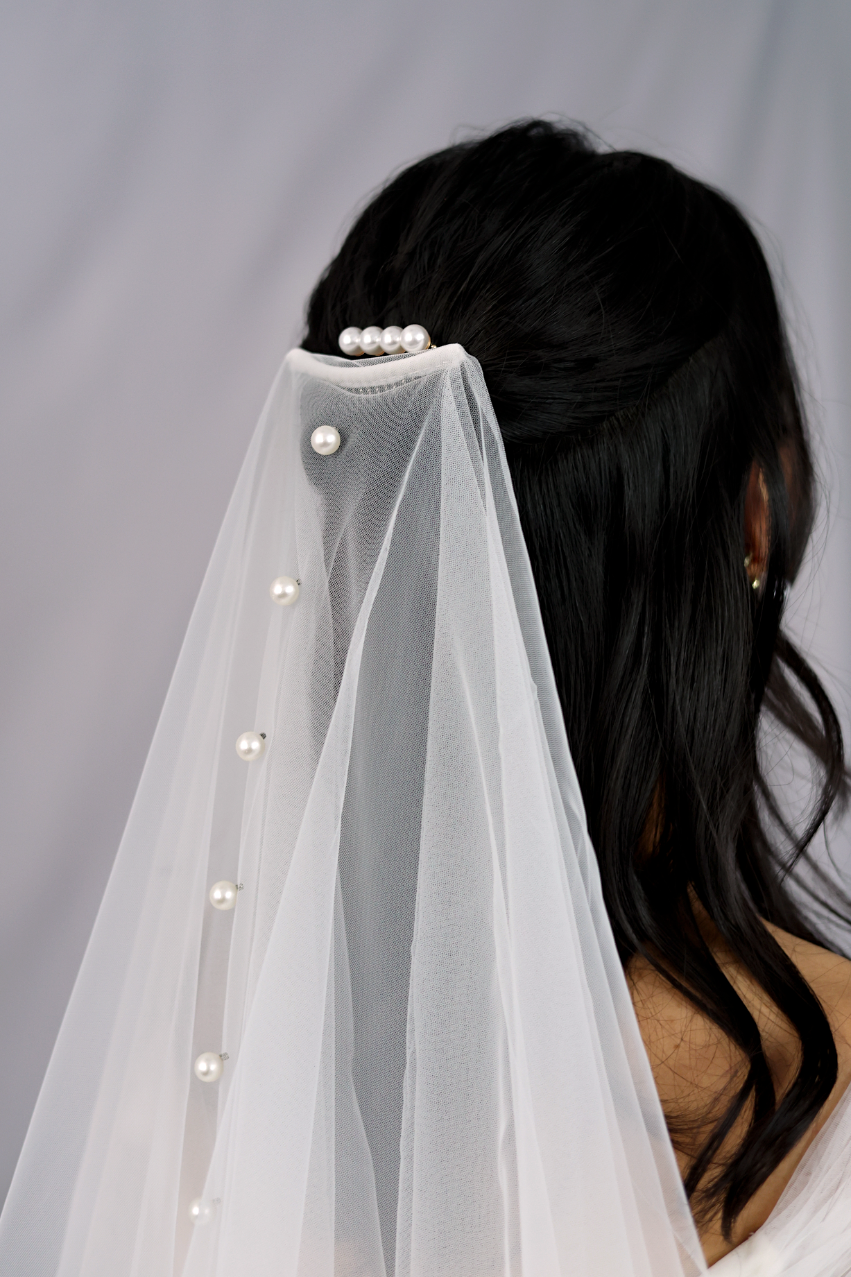Irene Pearl Veil | Bone & Grey Bridal Accessories