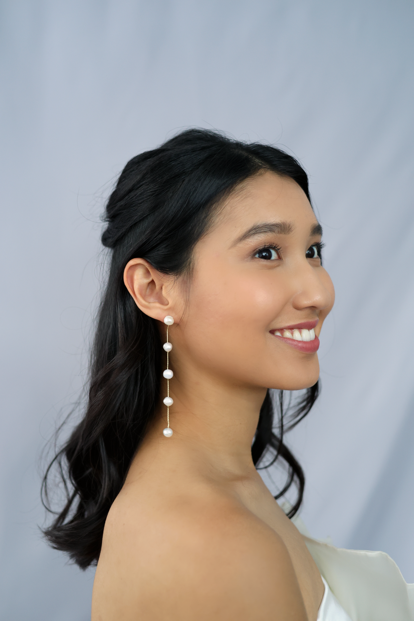 Fione Freshwater Pearl Earrings | Bone and Grey Bridal Accessories