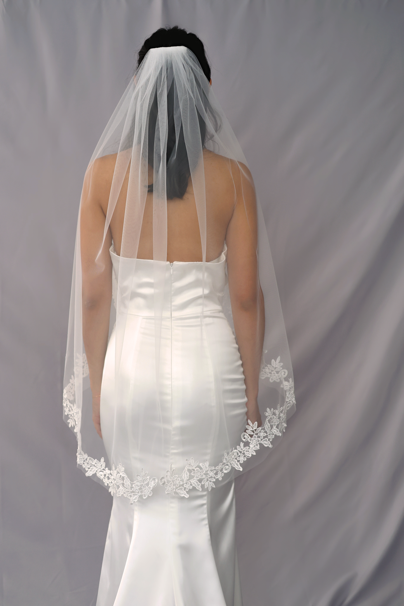 Penelope Lace Veil | Bone & Grey Bridal Accessories