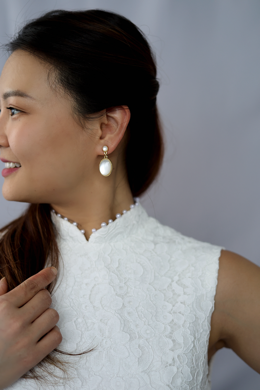 Eleanor Vintage-Style Earrings | Bone and Grey Bridal Accessories