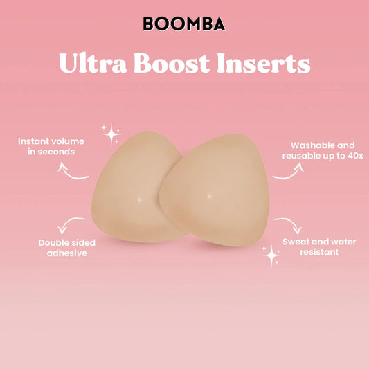 BOOMBA Ultra Boost Inserts | Bone & Grey Bridal | Padded Adhesive Inserts for Bridal Gowns Wedding Dresses Canada USA Singapore Australia UK