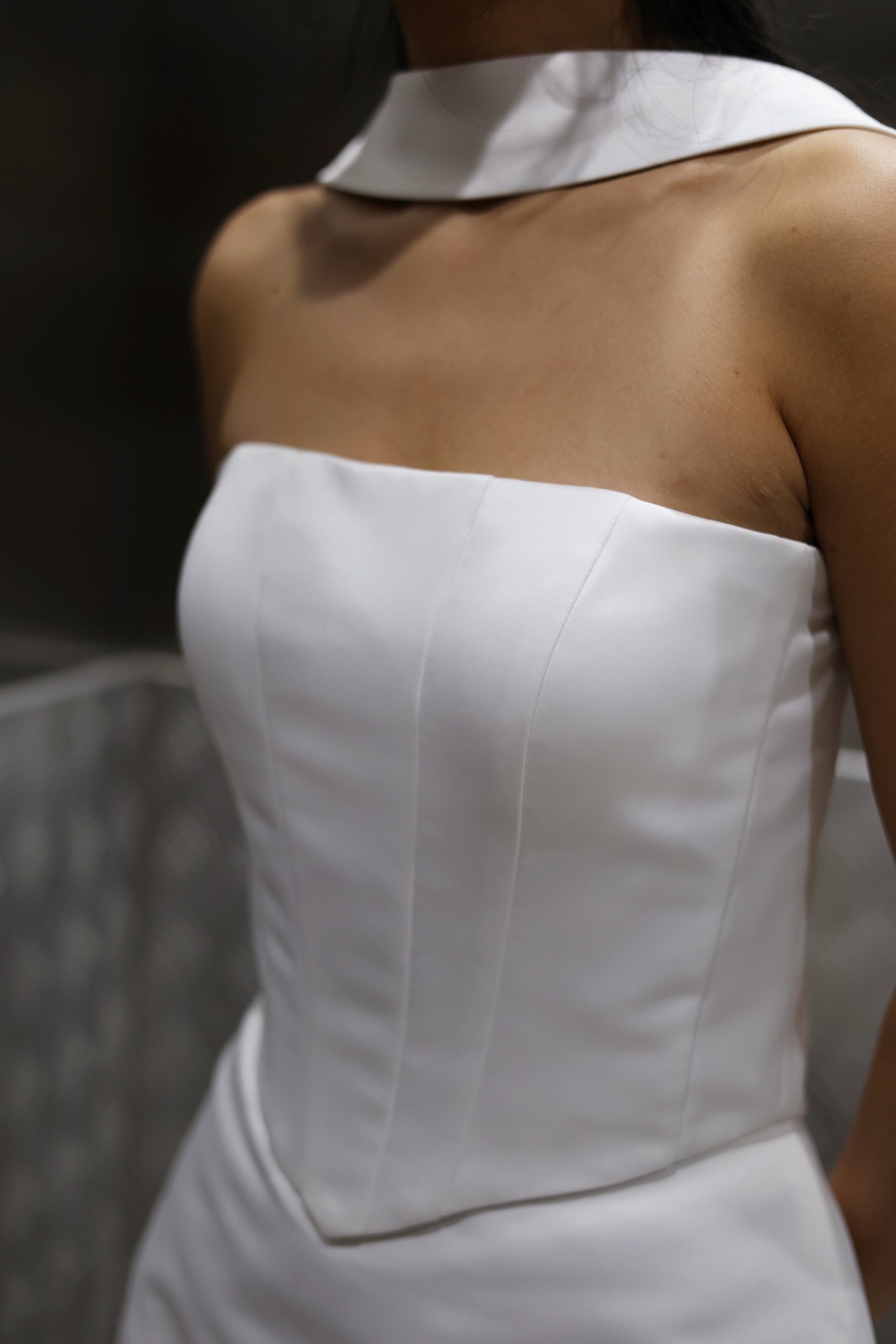 Jodie Satin Bridal Mini Set | Bone & Grey Bridal | Wedding Afterparty Mini Dresses Online Canada USA Australia UK Singapore