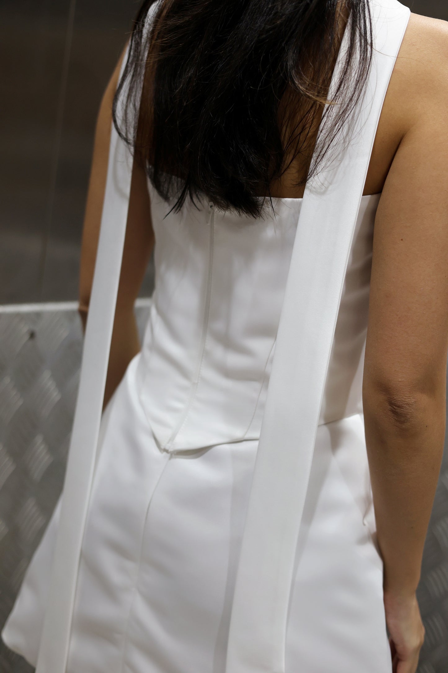 Jodie Satin Bridal Mini Set | Bone & Grey Bridal | Wedding Afterparty Mini Dresses Online Canada USA Australia UK Singapore