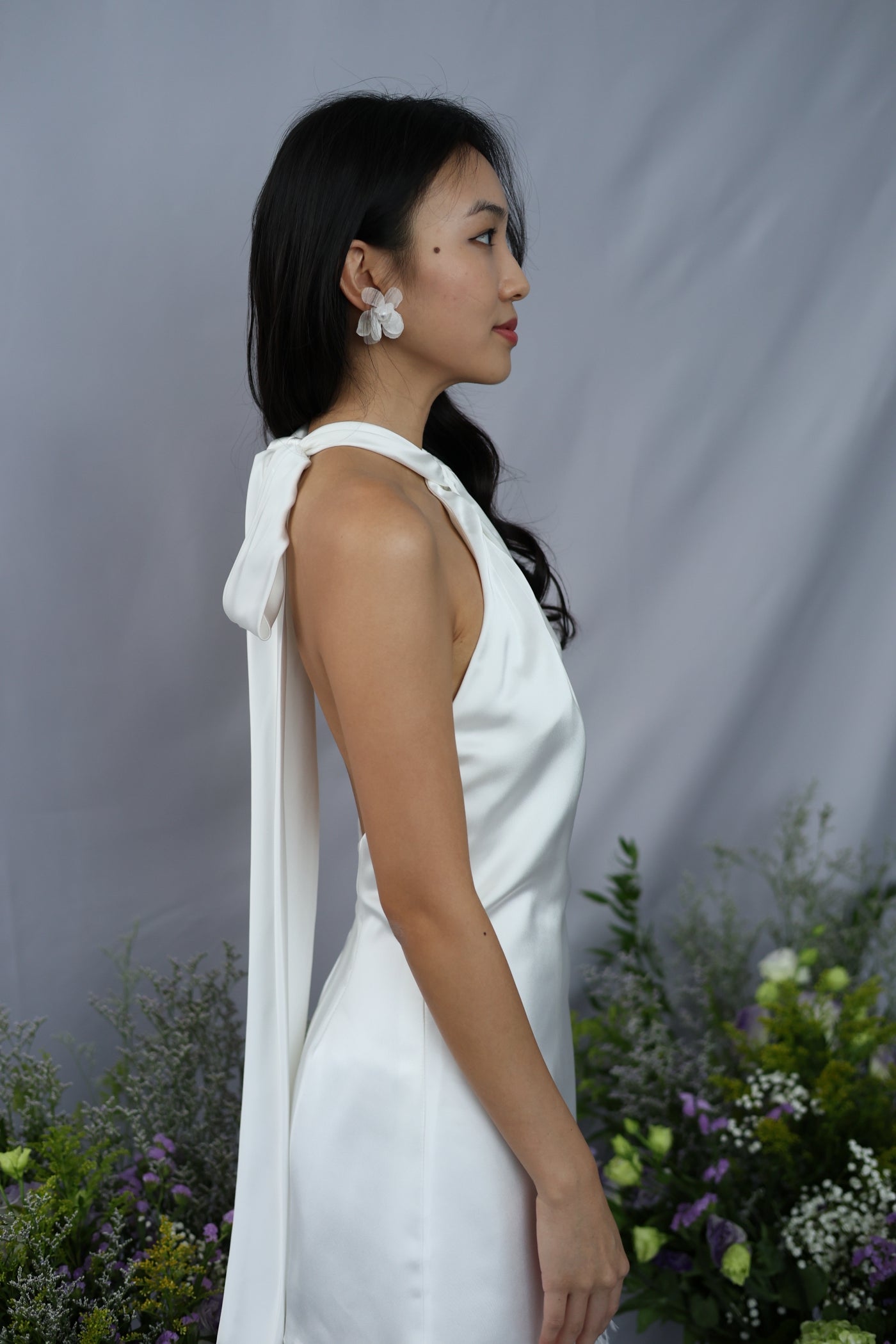 Joy Bridal Mini with Feather Trim | Bone & Grey Bridal | Wedding Afterparty Mini Dresses Online Canada USA Australia UK Singapore