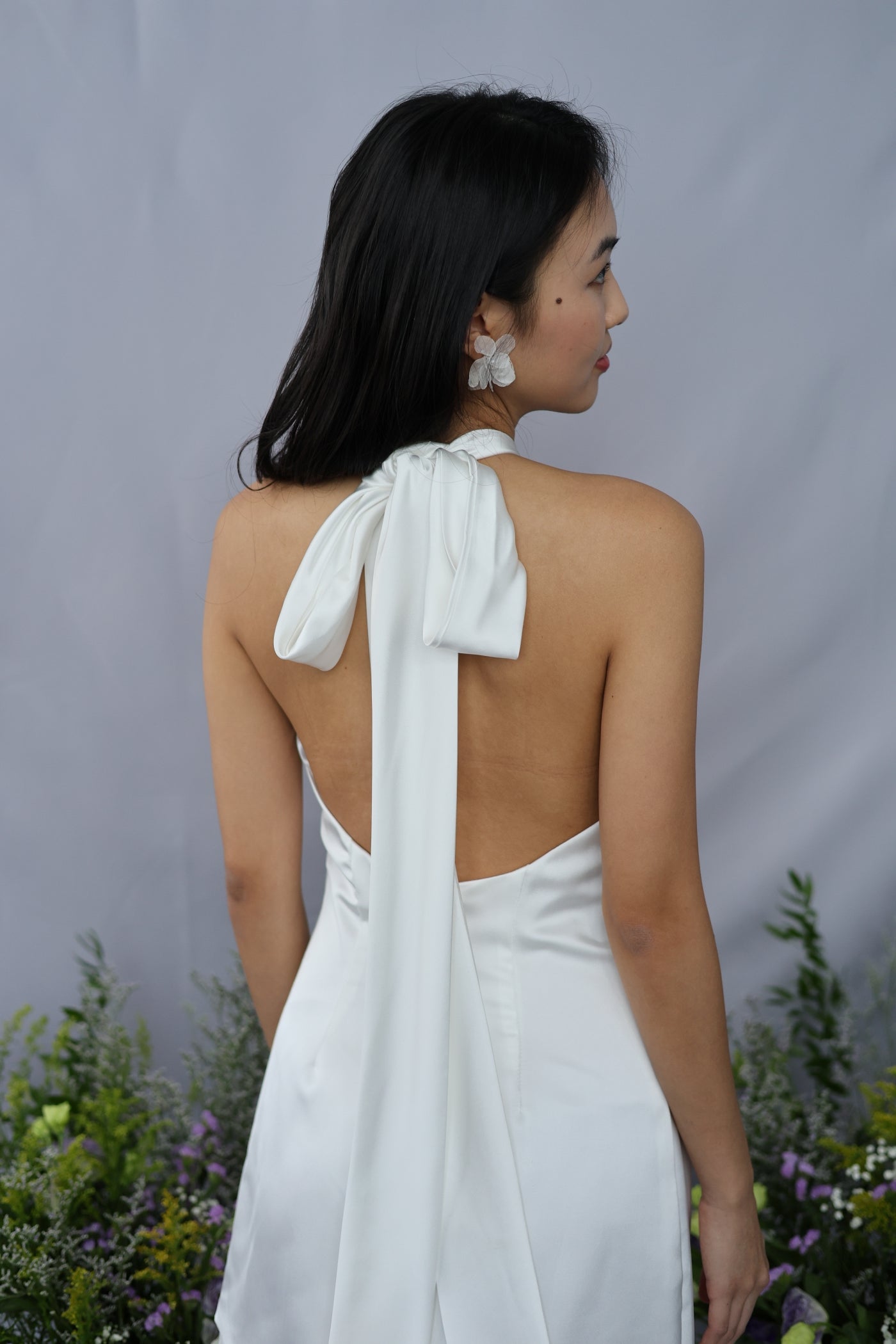 Joy Bridal Mini with Feather Trim | Bone & Grey Bridal | Wedding Afterparty Mini Dresses Online Canada USA Australia UK Singapore