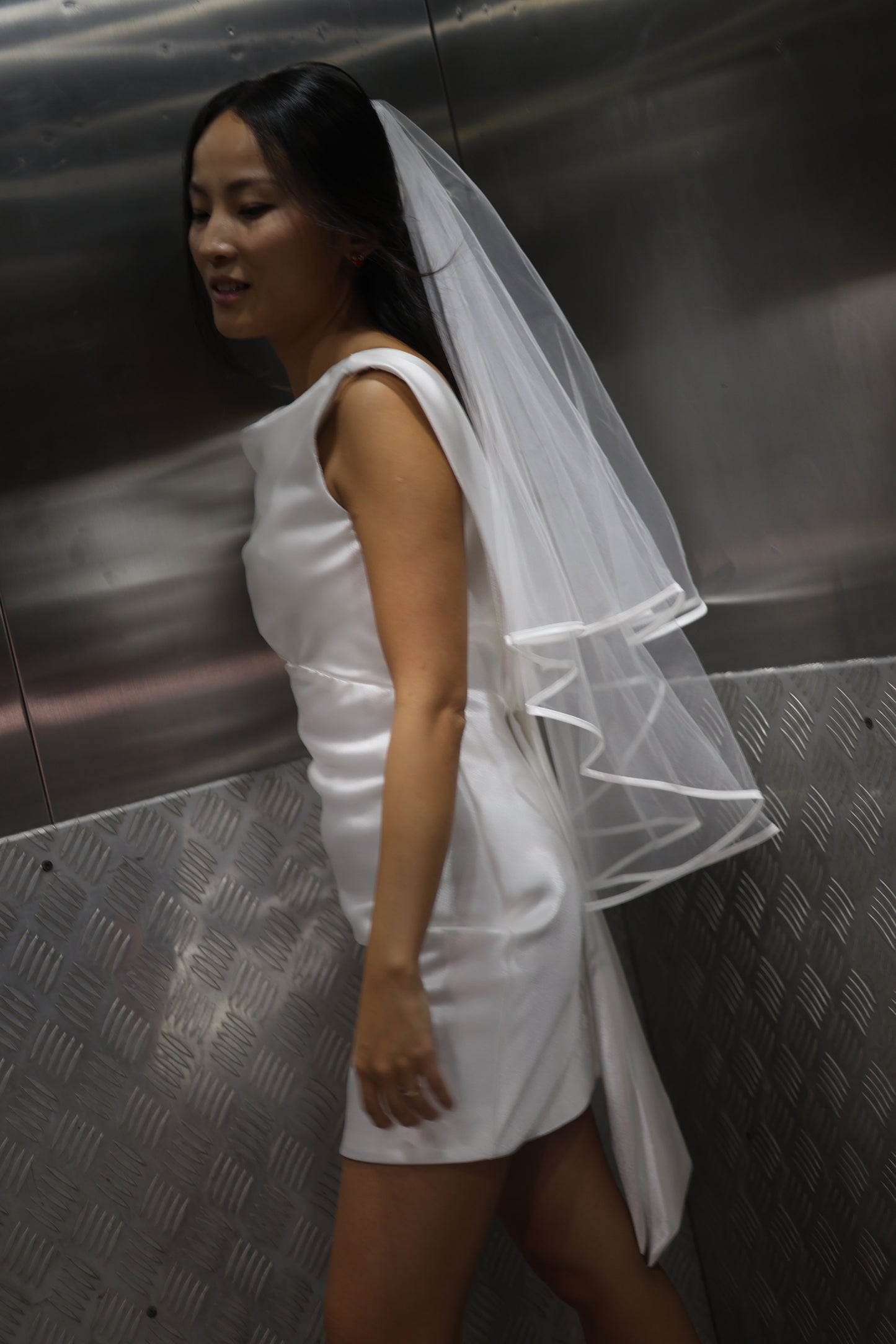 Julia Satin Bridal Mini | Bone & Grey Bridal | Wedding Afterparty Mini Dresses Online Canada USA Australia UK Singapore