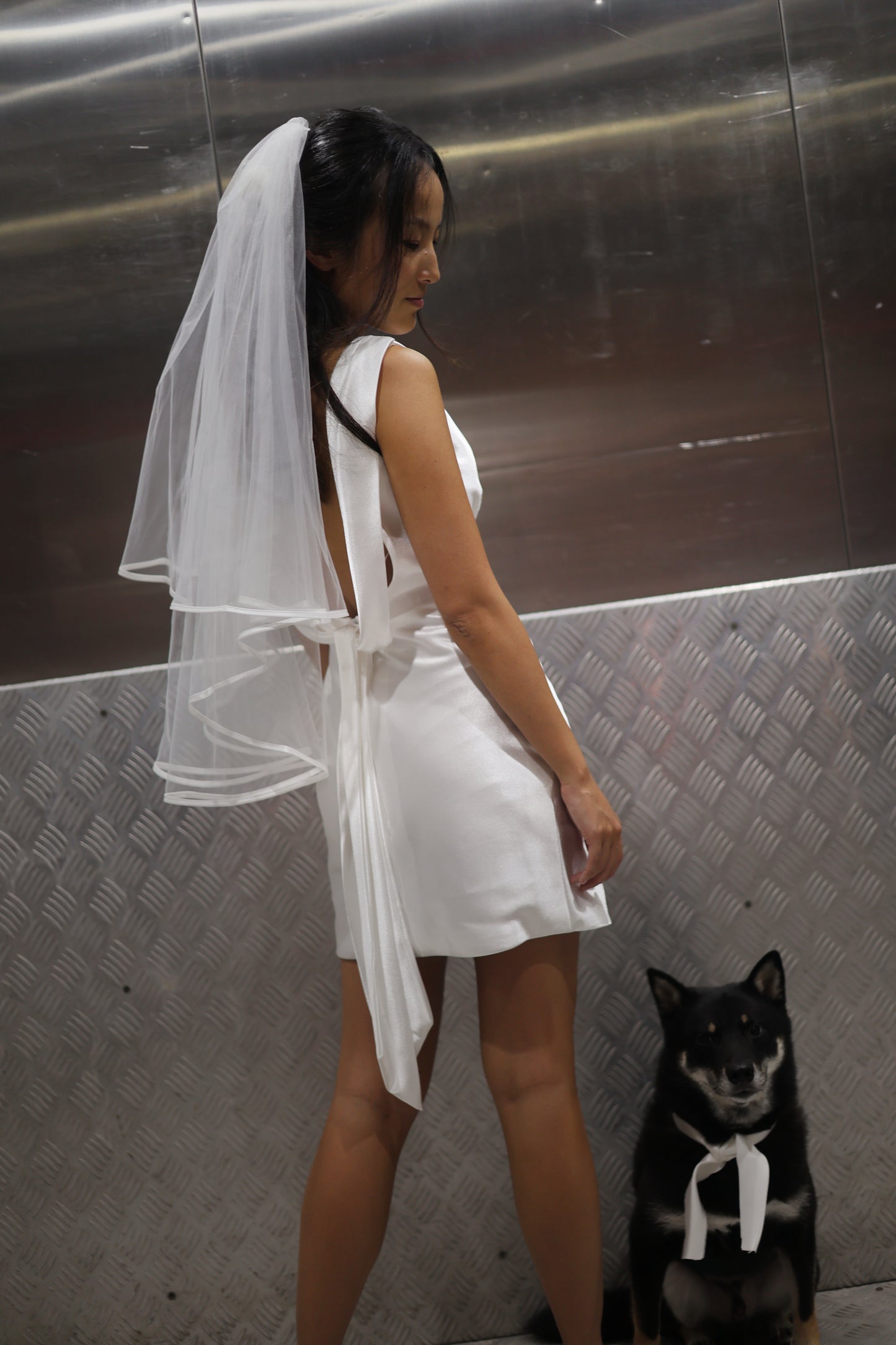 Julia Satin Bridal Mini | Bone & Grey Bridal | Wedding Afterparty Mini Dresses Online Canada USA Australia UK Singapore