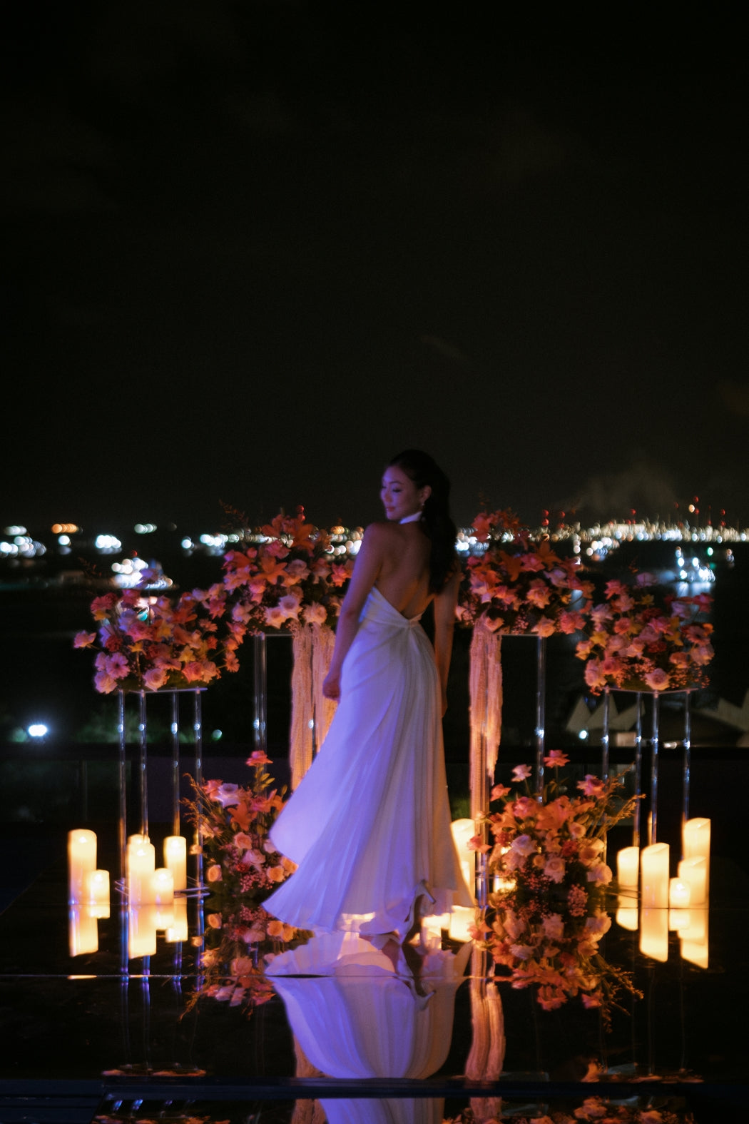 Juniper 2-Piece Halter Dress Set with A-Line Chiffon Skirt | Bone and Grey Bridal | Affordable Minimal Wedding Dresses Online Canada USA Singapore