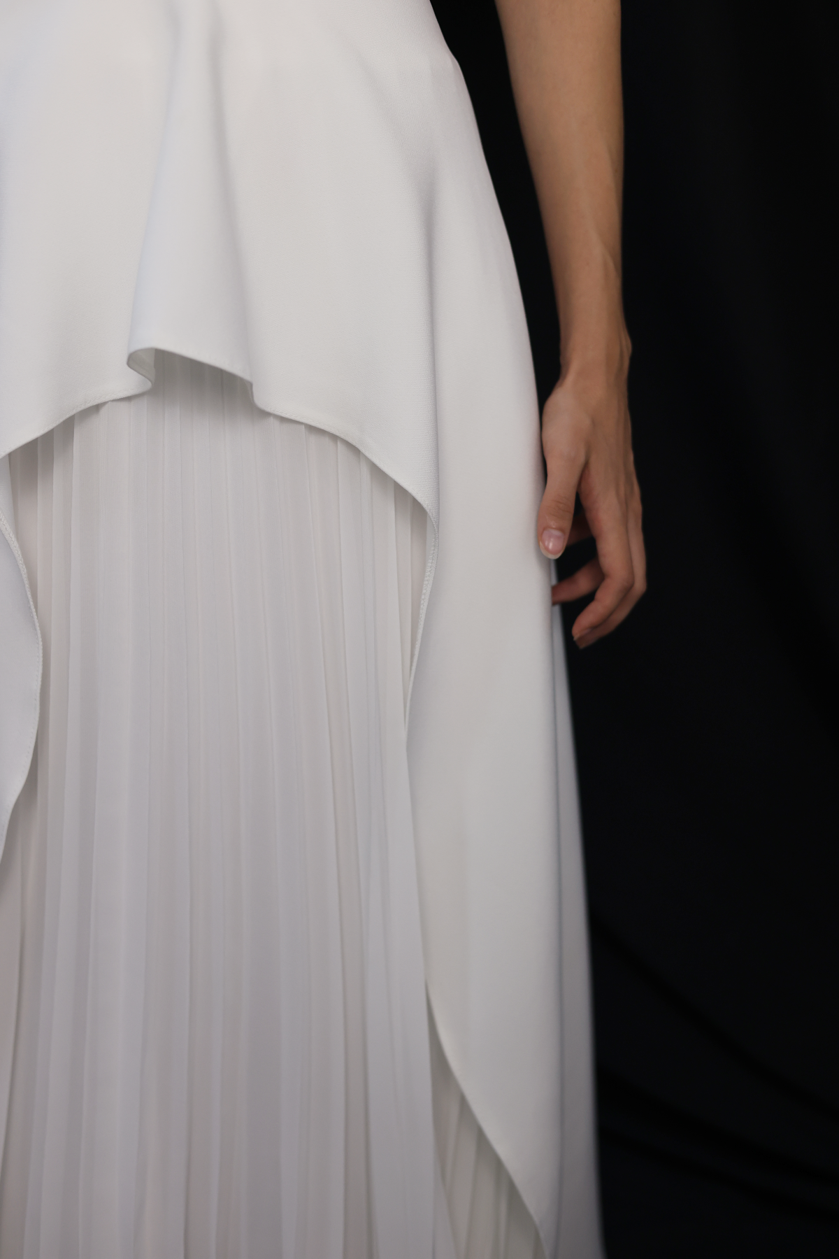 Juniper 2-Piece Halter Dress Set with A-Line Chiffon Skirt | Bone and Grey Bridal | Affordable Minimal Wedding Dresses Online Canada USA Singapore
