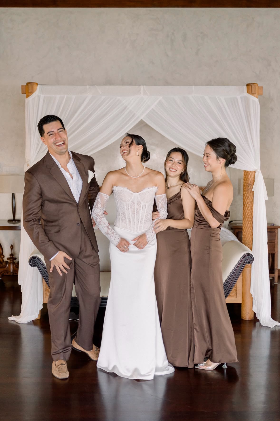 Kimberley Lace Corset & Satin Fit and Flare Skirt Wedding Gown Set | Bone and Grey Bridal | Affordable Simple Bridal Gowns Online Canada USA Singapore | Bone and Grey Bridal | Affordable Simple Bridal Gowns Online Canada USA Singapore