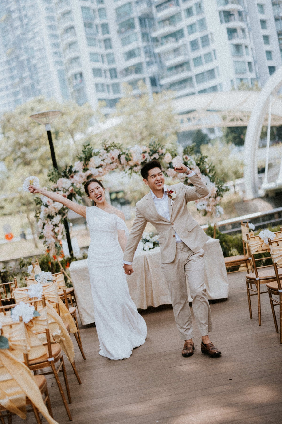 Laney Chiffon Cowl Column Wedding Gown | Bone and Grey Bridal | Affordable Simple Bridal Gowns Online Canada USA Singapore
