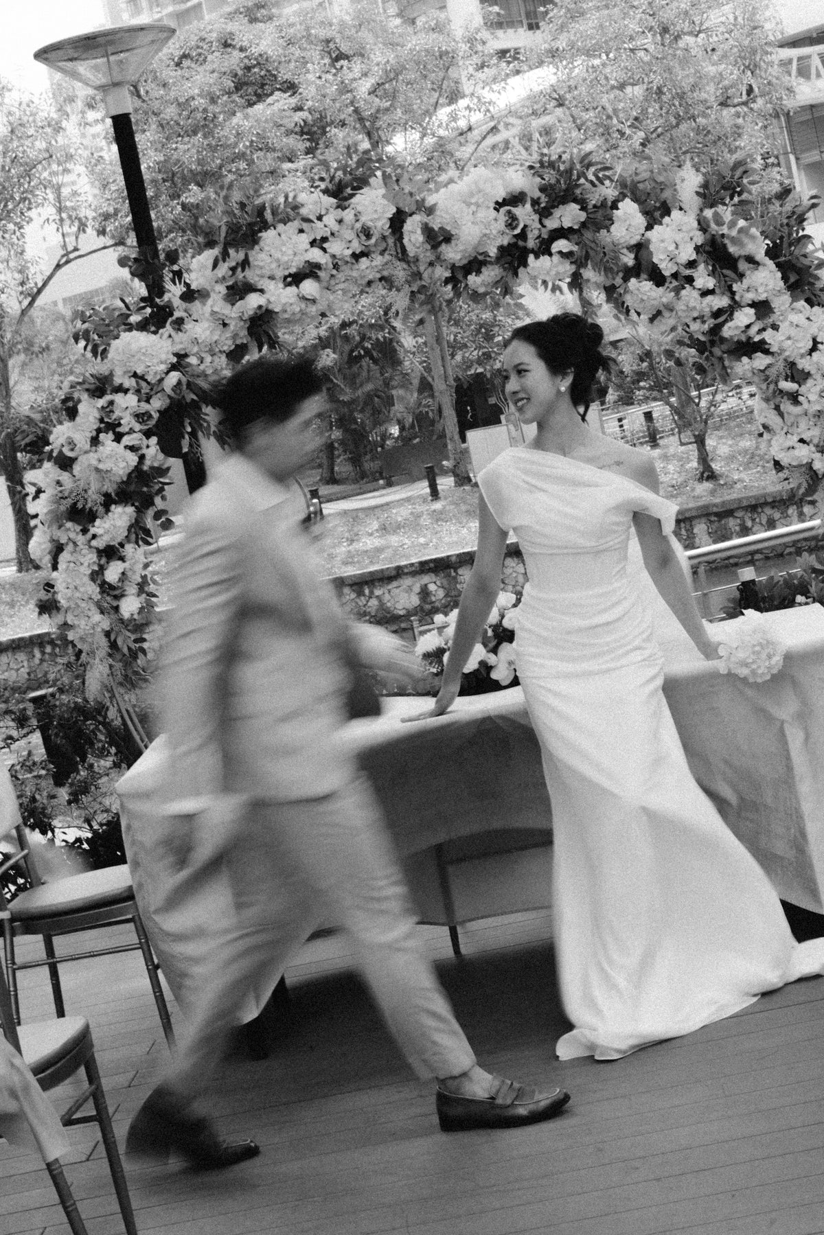Laney Chiffon Cowl Column Wedding Gown | Bone and Grey Bridal | Affordable Simple Bridal Gowns Online Canada USA Singapore