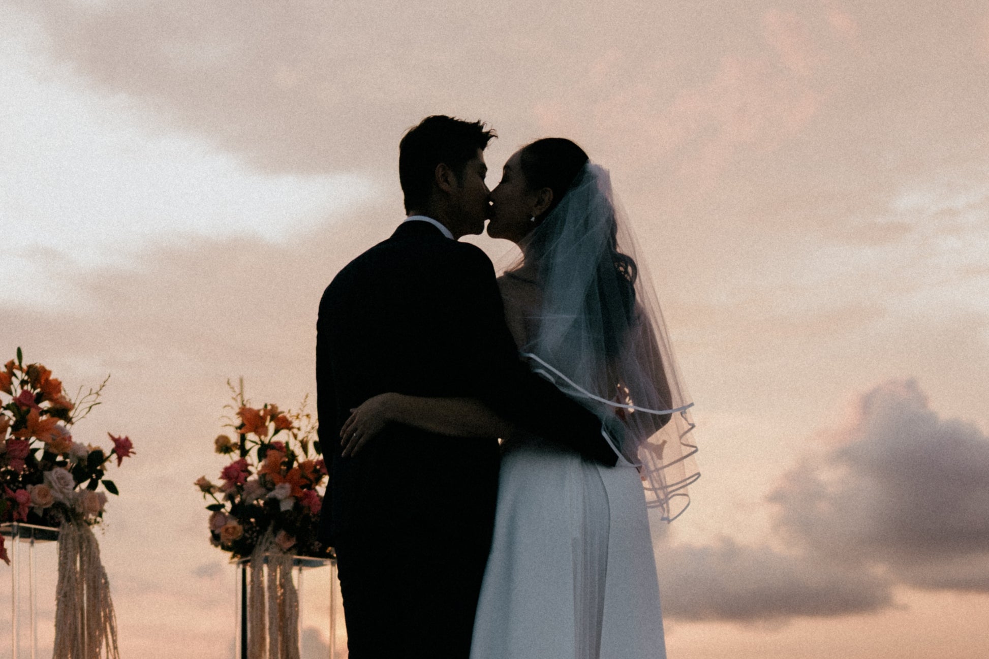 Laura Ribbon Trim Short Veil | Bone and Grey Bridal Accessories | Wedding Veils & Hair Accessories Online Singapore Canada US Fast-Shipping Veils for Brides