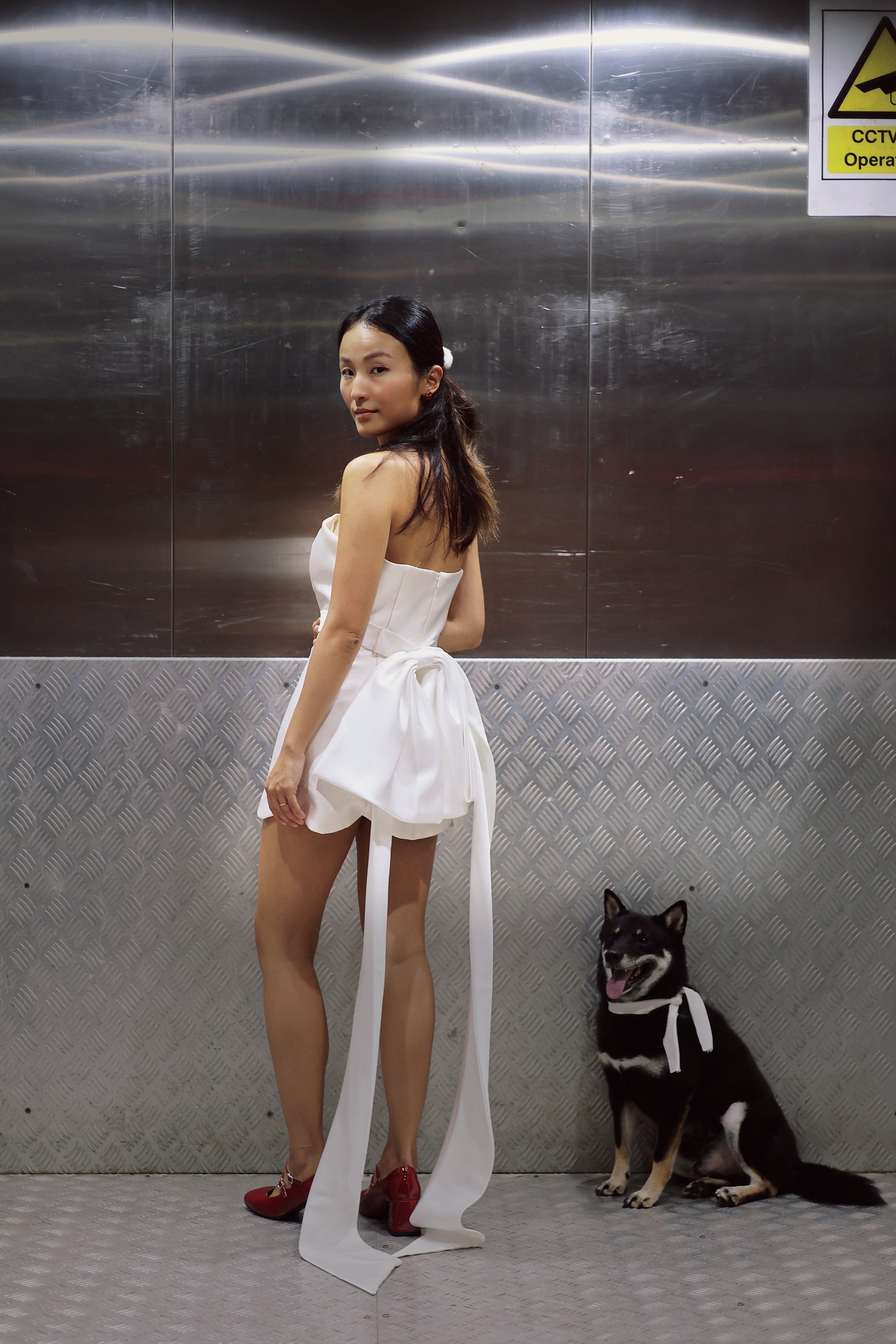 Luna Scalloped Mini Dress Set (Convertible) | Bone & Grey Bridal | Wedding Afterparty Mini Dresses Online Canada USA Australia UK Singapore