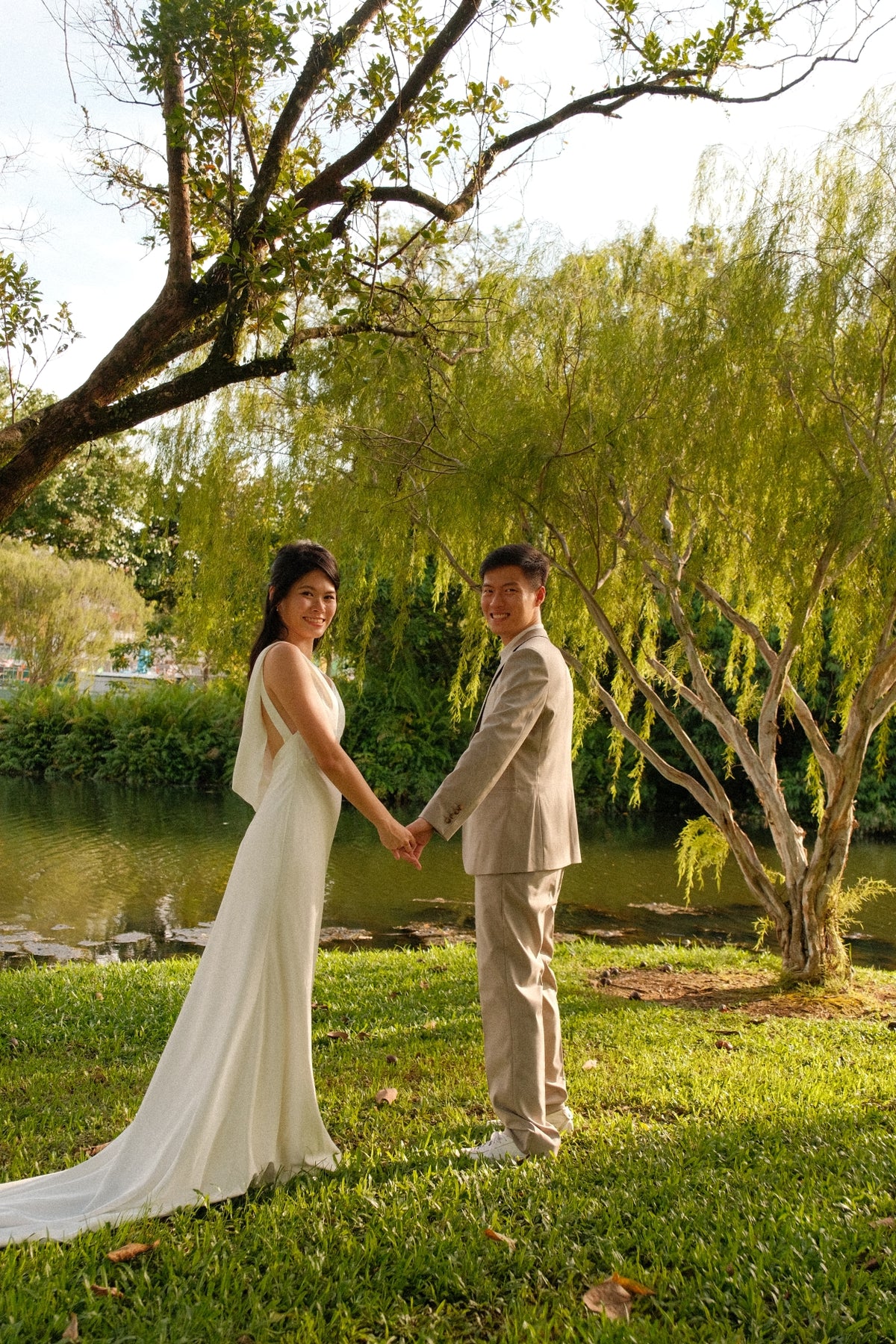 Nina V-Neck Satin Crepe Column Wedding Gown | Bone and Grey Bridal | Affordable Simple Bridal Gowns Online Canada USA Singapore | Bone and Grey Bridal | Affordable Simple Bridal Gowns Online Canada USA Singapore