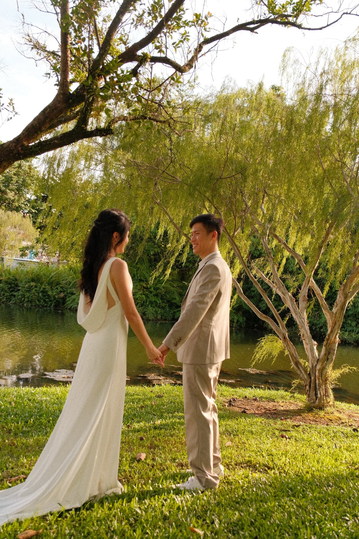 Nina V-Neck Satin Crepe Column Wedding Gown | Bone and Grey Bridal | Affordable Simple Bridal Gowns Online Canada USA Singapore | Bone and Grey Bridal | Affordable Simple Bridal Gowns Online Canada USA Singapore