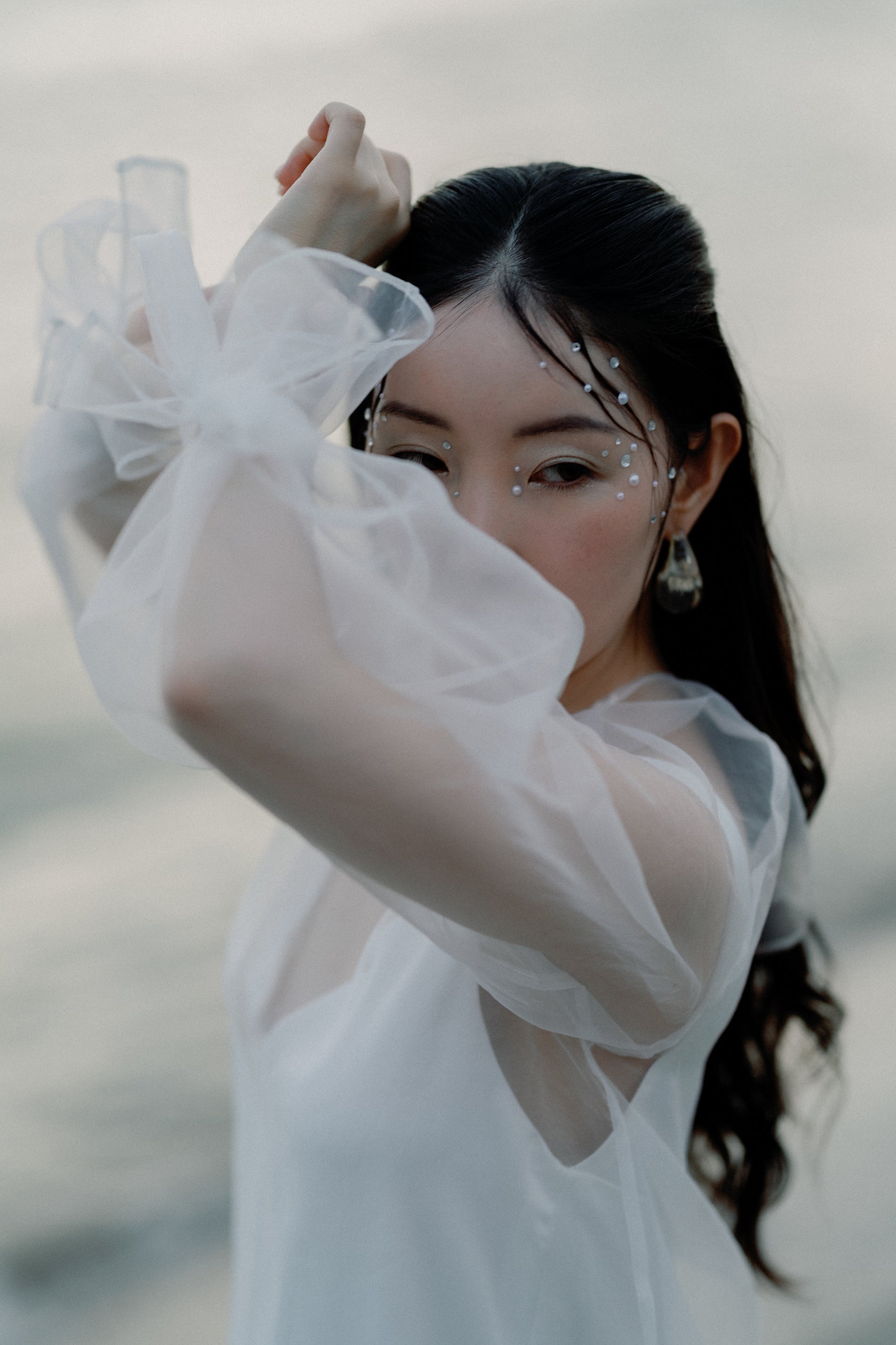Sabrina Two-Piece Satin Slip Wedding Dress with Organza Overlay | Bone and Grey Bridal | Affordable Minimal Wedding Dress Sets Online Canada Singapore USA