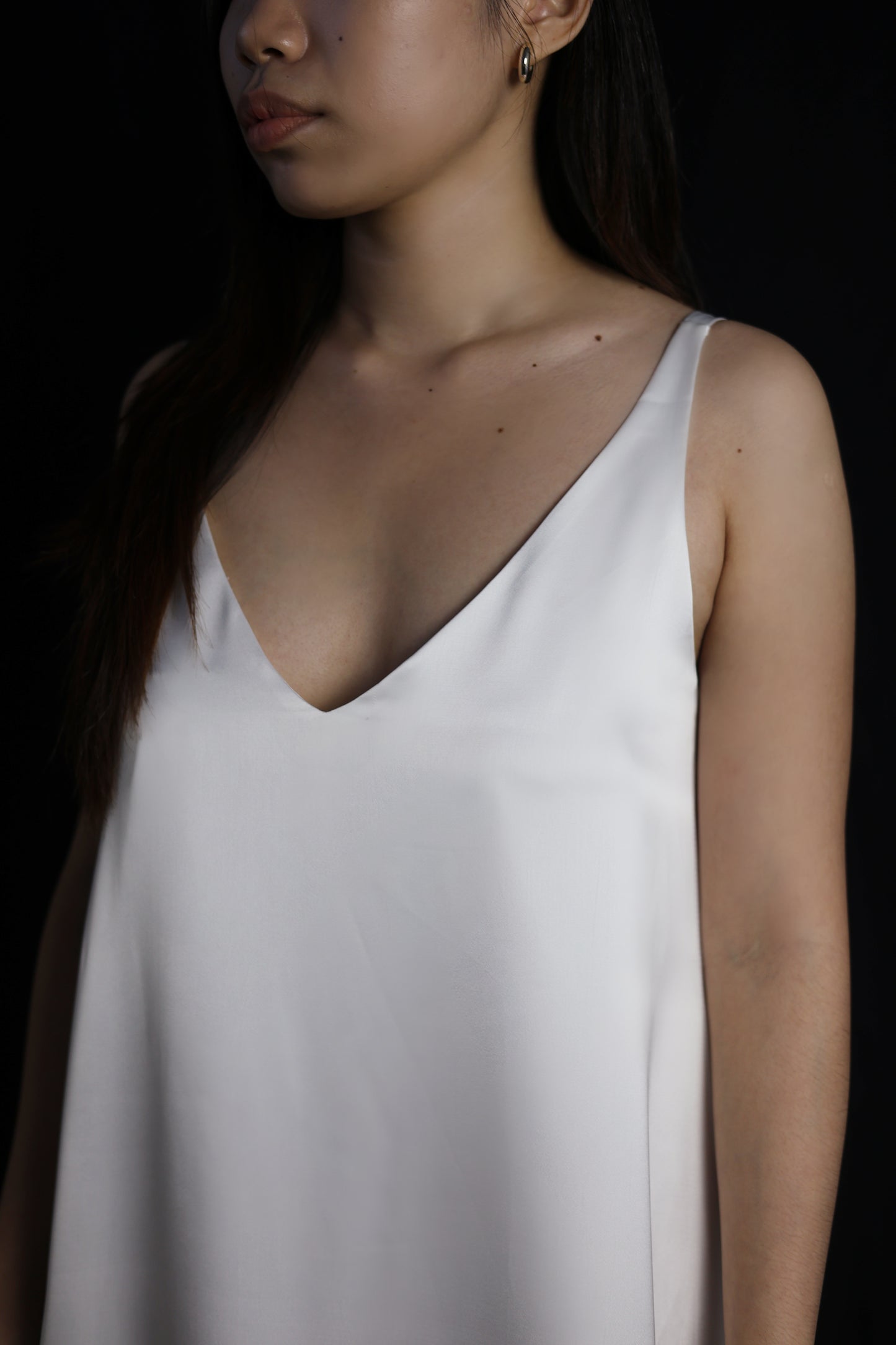 Sabrina Two-Piece Satin Slip Wedding Dress with Organza Overlay | Bone and Grey Bridal | Affordable Minimal Wedding Dress Sets Online Canada Singapore USA