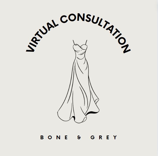 Virtual Wedding Dress Consultation (up to 45 mins) | Bone and Grey Bridal | Minimalist Custom Bespoke Wedding Gown Australia Canada USA UK Singapore