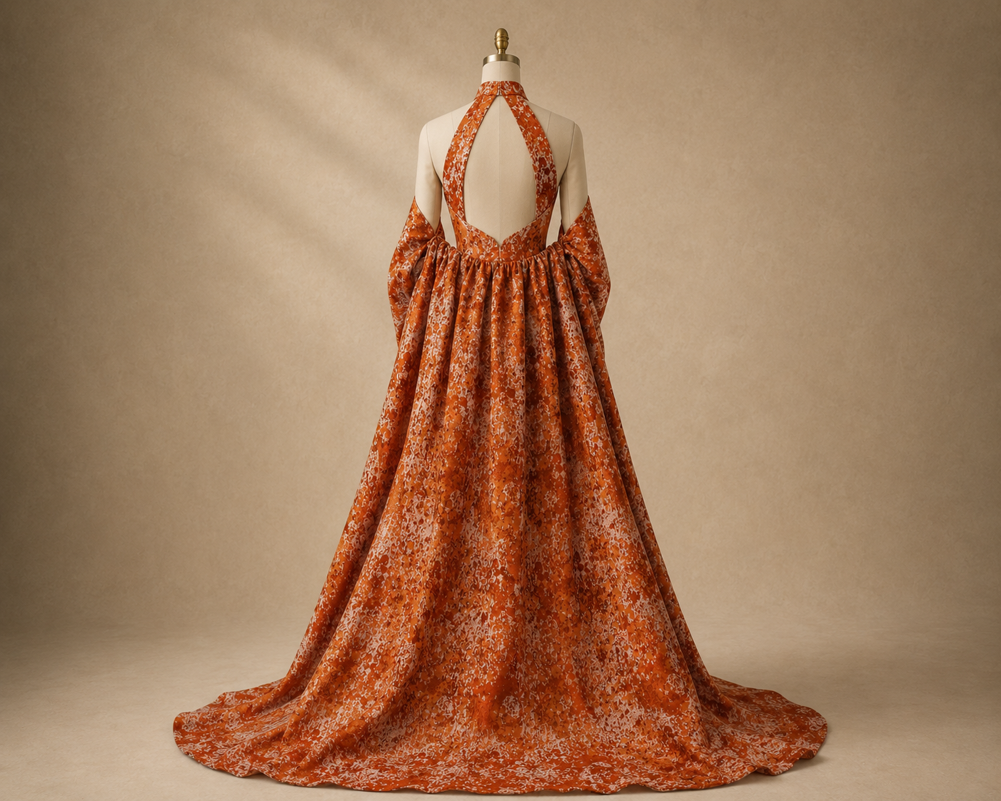 Vivian Mandarin Collar Modern Jacquard Qipao Cheongsam Dress with Cape | Bone and Grey Bridal | Affordable Simple Bridal Gowns Online Canada USA Singapore