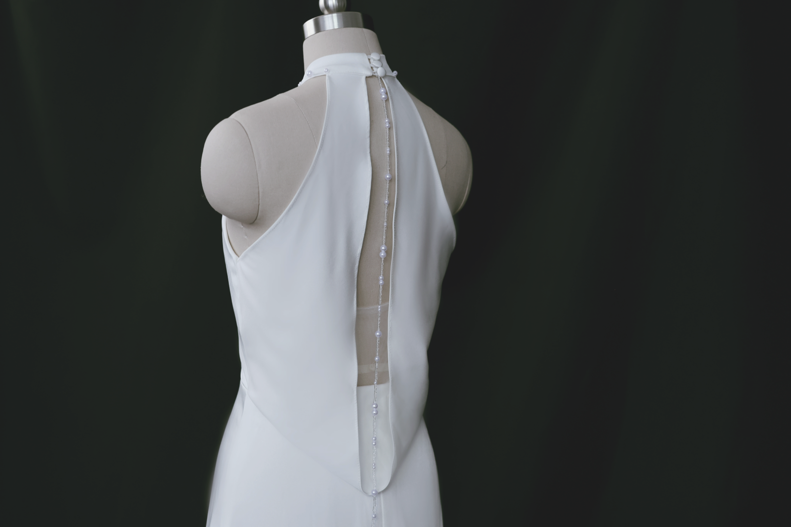 Melody minimal halter gown | Bone and Grey Bridal