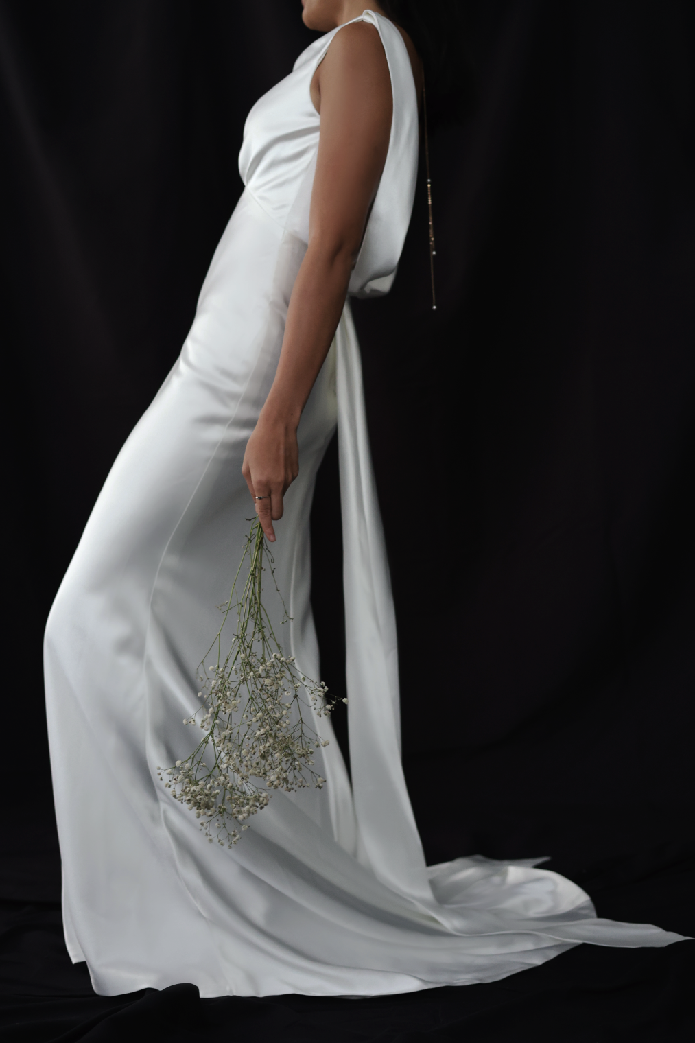 Julia boat neck empire waist gown | Bone and Grey Bridal